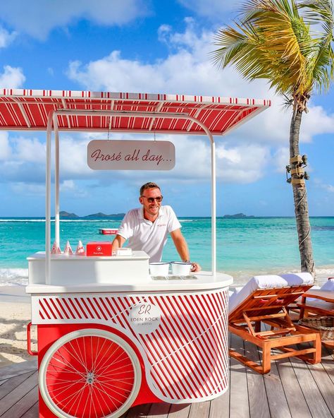 𝑬𝒅𝒆𝒏 𝑹𝒐𝒄𝒌 - 𝑺𝒕 𝑩𝒂𝒓𝒕𝒉𝒔 on Instagram: “Frosé all sunny day ... #frosé #lifeiseden” Eden Rock St Barth, Fun Airbnb, Accidental Wes Anderson, Wine Advertising, Food Stall Design, Color Inspiration Boards, Craft Fair Booth Display, Visual Advertising, Beach Shacks