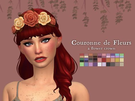 Nolan-Sims Sims 4 Flower Crown, S4cc Clothes, Pretty Sims, Sims Accessories, Ts4 Clothes, Sims 4 Decades Challenge, Sims Stories, Sims Free Play, Sims 4 Mm Cc