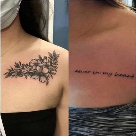 Are you tired of your old tattoo? You can update it with 50+ female dark cover-up tattoos selected in our article. Cover Up Tattoos Before And After, Flower Cover Up Tattoos, Old Tattoos, Tattoo Script, Before After Photo, Tattoo Cover-up, Cover Up Tattoo, Up Tattoos, Cover Up Tattoos