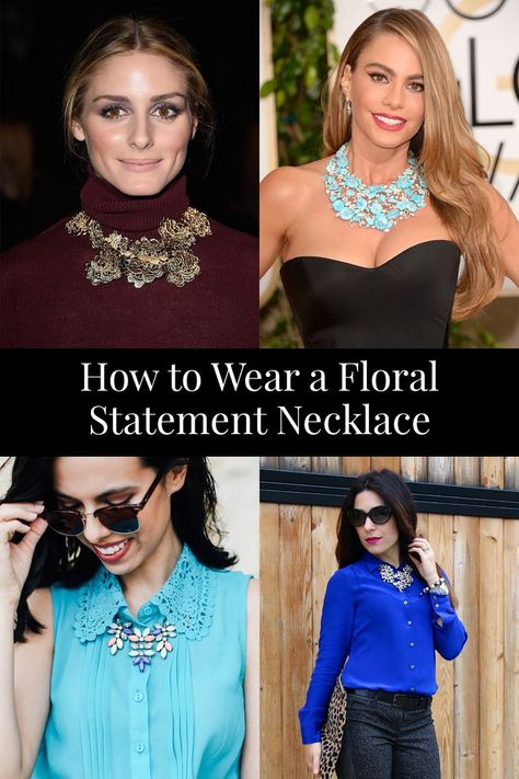 How to Wear a Floral Statement Necklace Floral Statement Necklace, Floral Print Tops, Healthy Hair, Pearl Necklace, Statement Necklace, Floral Prints, Dresses, Floral, Hair