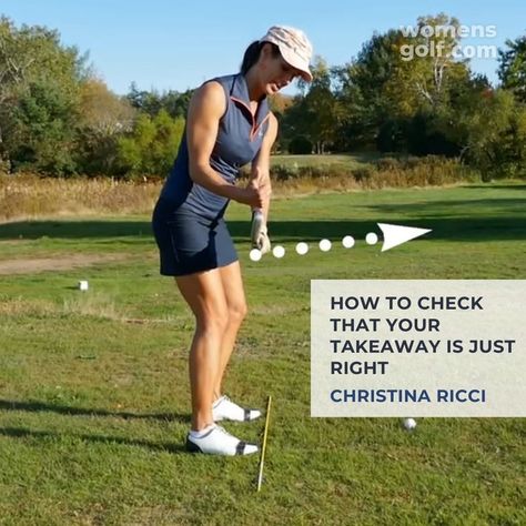 Christina Ricci shows you some great takeaway checkpoints. Getting the first part of your golf swing right will really help you hit more consistent shots. Community Women, Golf Drills, Club Face, Golf Instruction, Personal Coach, Golf Lessons, Christina Ricci, Women Golfers, Ball Markers