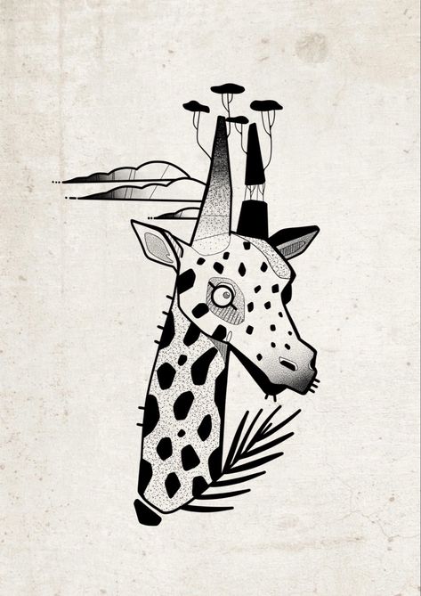 Giraffe Tattoo Design, Tattoo Pieces, Giraffe Tattoo, Custom Tattoo Design, Custom Tattoo, Blackwork, Tattoo Design, Shirt Design, Tattoo Designs