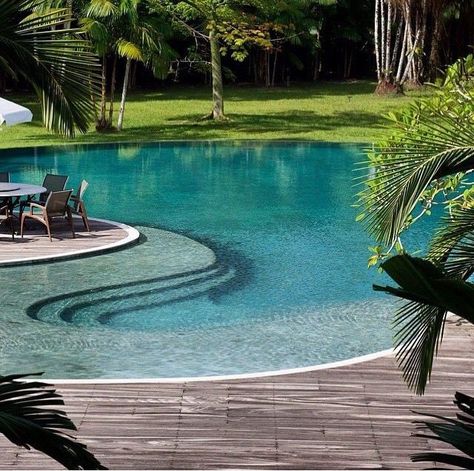 #pool #hottub #spa #waterslide #toys #towels #water #storage #outdoorliving #swimming #slab #flooring #pooldecor Purification Of Water, Dream Backyard Pool, Pool Landscape Design, Natural Swimming Pools, Luxury Pools, Pool Installation, Dream Pools, Backyard Pool Designs, Swimming Pools Backyard