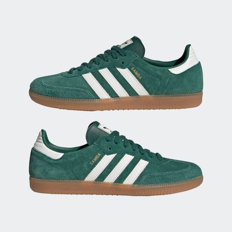 Green Adidas Shoes, Green Core, Samba Shoes, Adidas Samba Og, Mens Lifestyle, Swag Shoes, Adidas Samba Sneakers, Green Shoes, Dream Shoes