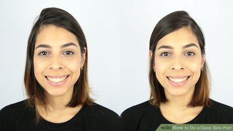 How To Do A Side Part, Curly Hair Side Part, Side Part Haircut, Deep Side Part, Parting Hair, Hair Tricks, Side Parting, Side Part Hairstyles, Side Ponytail