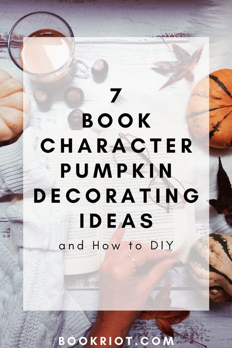 Book Character Pumpkin Decorating Ideas and How To DIY Book Themed Decorated Pumpkins, The One And Only Ivan Pumpkin, Pumpkin Carving Book Theme, Bookish Pumpkin Painting, Pumpkin Storybook Character Ideas, Literary Pumpkins Characters, Pumpkins Decorated Like Book Characters, Book Themed Pumpkin Decorating, Story Book Character Pumpkin Ideas