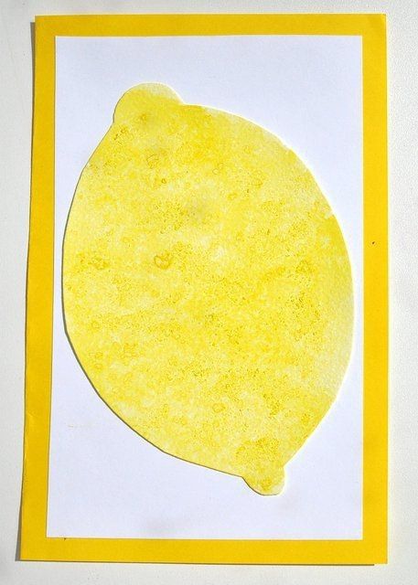 Letter L Lemon Craft - we added salt to our picture for texting. Project For Preschoolers, Letter L Crafts, Salt Watercolor, November Art, Craft Letters, Lemon Crafts, Diy Father's Day Crafts, Abc Crafts, Yellow Crafts