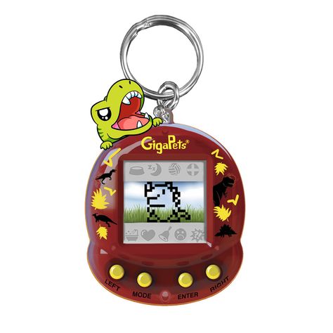 PRICES MAY VARY. T-Rex Dinosaur Virtual Animal Pet Toy: Feed your pet, play games, take them to the vet, teach them tricks, and more! The more you care for them the greater they will grow! 90s Throwback: Bring back a classic with these retro nano pets from Giga Pets! Experience GigaPet as they were in the 90s with a re-coded version of the original game. Tend For: For the little ones, this game will teach them what it really means to care for something: perhaps a Giga Pet before a real pet!? Pat Giga Pet, Pet Play, 90s Throwback, Reusable Packaging, T Rex Dinosaur, Virtual Pet, Low Battery, Play Games, 25th Anniversary