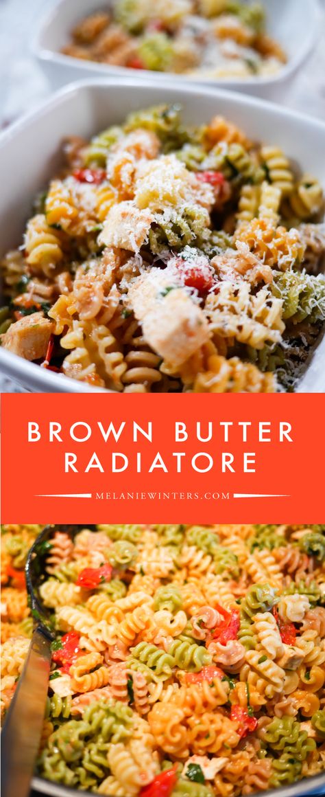 BROWN BUTTER RADIATORE Radiatore Pasta Recipes, Radiatore Pasta, Types Of Pasta, Budget Living, Butter Pasta, Awesome Recipes, Chicken Pasta Recipes, Trending Recipes, Quick Weeknight Meals