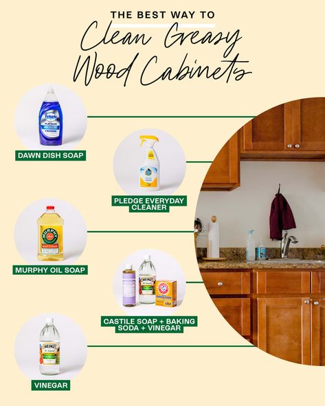 We Tried 5 Methods to Clean Greasy Wood Cabinets — And the Winner Is Ridiculously Effective Japanese Beatles, Wood Cabinet Cleaner, Cabinets 2023, Wooden Dinner Table, Cabinet Cleaner, Murphy Oil Soap, Cleaning Cabinets, Clean Kitchen Cabinets, Baking Soda Vinegar