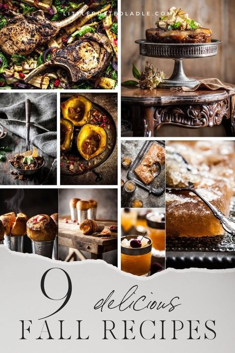 Decadent Food Dinners, Upscale Thanksgiving Dinner, Fall Dinner Party Desserts, Fine Dining Thanksgiving, Fall Dinner Party Appetizers, Harvest Dinner Party Menu Ideas, Elegant Thanksgiving Food, Fall Feast Dinner Parties, Fall Menu Ideas Dinner Parties