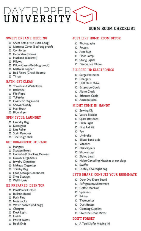 University Shopping List, Checklist University, University Hacks, University Supplies, University Checklist, College Dorm List, University Bedroom, University Ideas, University Room