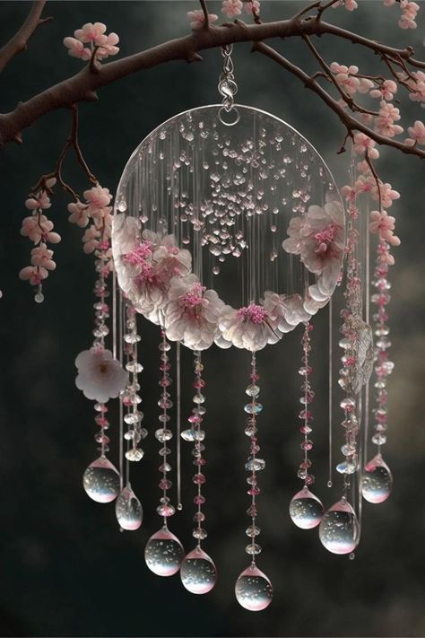 Native American Symbol, Diy Dream Catcher Tutorial, Crystal Suncatchers Diy, Suncatcher Diy, Glassware Crafts, Fantasy Furniture, Pressed Flower Crafts, Dream Catcher Craft, Cherry Blossom Wedding