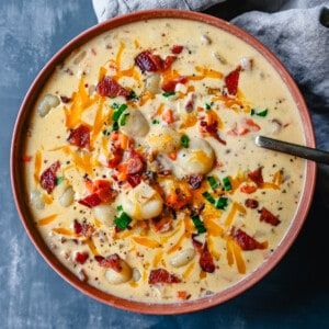 Creamy Bacon Cheddar Gnocchi Soup, Bacon Cheddar Gnocchi Soup, Crockpot Gnocchi Soup, Gnocchi Soup Crockpot, Bacon Gnocchi Soup, Creamy Gnocchi Soup, Creamy Gnocchi, Soups To Make, Easy Homemade Soups