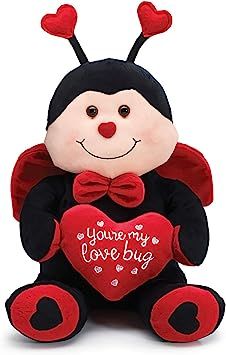 Burton and Burton You're My Love Bug Ladybug Plush, 11 Ladybug Plush, Bug Plush, Gumpaste Figures, Heart Shaped Pillow, Black Ladybug, Ladybug Crafts, Holding A Heart, The Ladybug, Bug Crafts