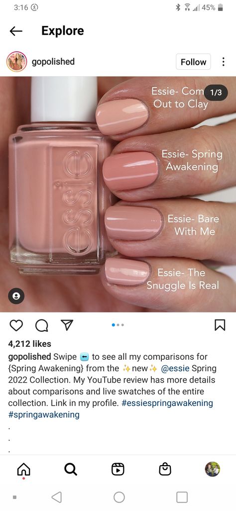 Essie Spring Awakening, Essie Swatches, Spring Awakening, Essie, Nail Polish, Nails, Beauty