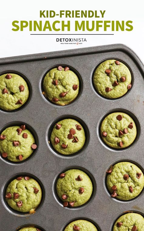 Spinach Muffins are a delicious healthy snack that make it easier to sneak more greens into your life. They are gluten-free & kid friendly! Oatmeal Spinach Muffins, Spinach Zucchini Muffins, Hidden Veggie Muffins For Kids, Toddler Spinach Muffins, Spinach Muffins Toddler, Spinach Recipes For Toddlers, Spinach Toddler Recipes, Blw Muffins, Hulk Muffins