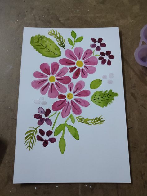 Felt Tip Pen Art Drawings Easy, Easy Painting Flowers Simple, Drawings To Do With Markers, Flower Drawing Marker, Flower Marker Drawing, Easy Marker Drawing, Color Markers Art, Drawing Borders, Markers Drawing Ideas