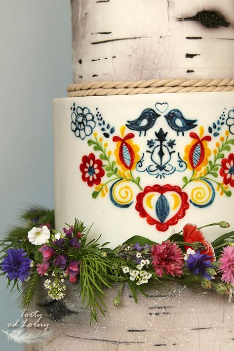 Folk Wedding Cake, Polish Wedding Cake, Ukrainian Wedding Cake, Hungarian Wedding Cake, Hungarian Chimney Cake, Folk Art Invitation, Korovai Wedding Cake, Romanian Wedding, Polish Wedding