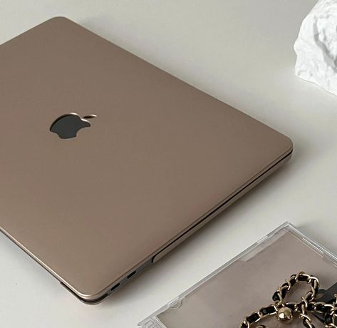 Macbook Gold Aesthetic, Mac Book Air M1 Gold, Mac Book Cover, Rose Gold Macbook Air, Air Mac, Rose Gold Macbook, Rose Gold Macbook Air Case, Macbook Covers, Always Here For You