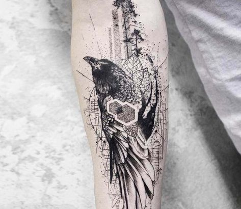 Trickster Archetype, Top Forearm Tattoos, Meaningful Tattoos For Men, Matching Friend Tattoos, Kunst Tattoos, Crow Tattoo, Raven Tattoo, Eagle Tattoo, Black Eagle