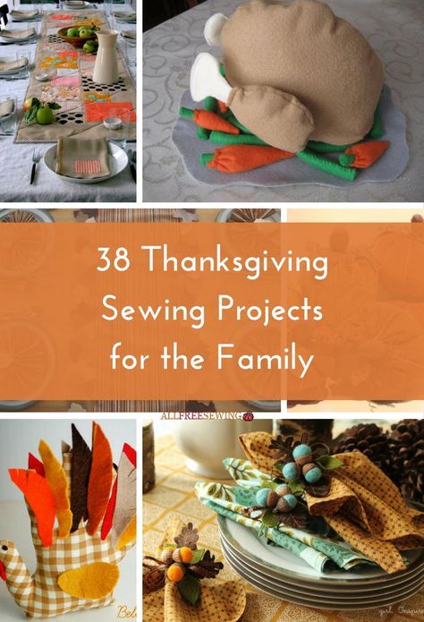 38 Thanksgiving Sewing Projects for the Family | Celebrate Thanksgiving in style with these sewing projects for the whole family! Turkey Sewing Patterns Free Printable, Thanksgiving Decorations Diy Crafts, Thanksgiving Sewing Projects, Thanksgiving Sewing, Turkey Crafts Kids, Fall Sewing Projects, Bowl Covers, Thanksgiving Projects, Stitch Witchery