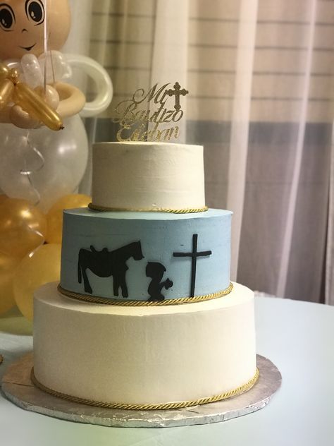 Cowboy Baptism Ideas, Western Baptism Ideas, Charro Theme Party For Boys, Charro Theme Party, Charro Baptism, Baptism Cake Boy, Charro Theme, Cowboy Party Decorations, Cowboy Cake