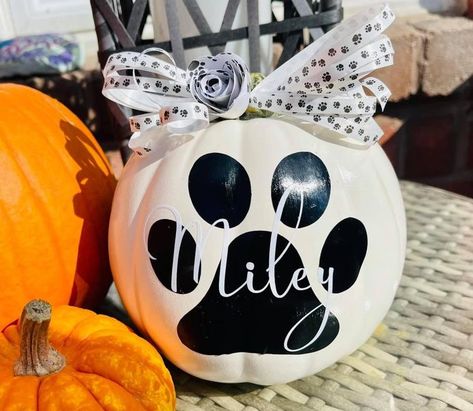 Dimples Designs | Facebook Dog Paw Pumpkin Painting, Pumpkin Painting Ideas Dog, Dog Pumpkin Painting, Painted Pumpkin Dog Face, Pumpkin Dog Decoration, Dog Themed Pumpkin Painting, Dog Painted Pumpkin, Group Cover Photo, Creative Pumpkin Painting