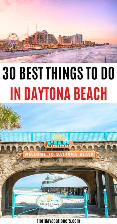 Daytona Beach - Best things to do in Daytona Beach Florida - if you are looking for the best attractions and activities in Daytona Beach FL we have you covered | what to do in florida | florida travel |trips to florida | florida trips | florida vacation | florida beaches best | florida vacation ideas | travel to florida| summer in florida | bucket list florida| vacation florida| florida fun| travel florida| florida parks| florida adventures | florida coast #DaytonaBeach #floridabeach Things To Do In Daytona Beach Florida, Daytona Beach Florida Things To Do, What To Do In Florida, Daytona Speedway, Travel To Florida, Beaches Near Orlando, Summer In Florida, Tampa Beaches, Florida Bucket List