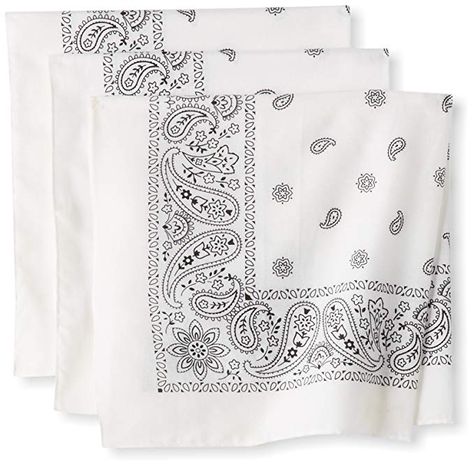 Amazon.com: Levi's Men's 3 Pack 100% Cotton Bandana Headband Gift Sets, White, One Size: Clothing Barbie Ferreira, Headband Wrap, Handkerchief Men, Curve Model, Bandana Headband, Cotton Bandanas, Red Bandana, Crossbody Messenger Bag, Bandana Print