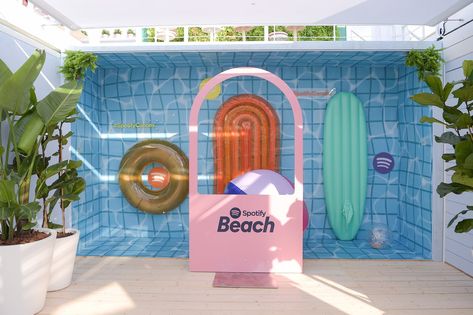 Top Brand Activations From Cannes Lions 2023 | BizBash Brand Activation Ideas, Surf Bar, Marketing Activations, Poolside Decor, Splash Party, Brand Activations, Interactive Walls, Cannes Lions, Pool Installation