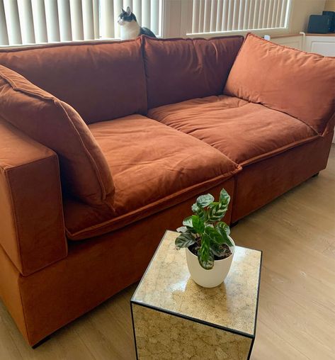 Comfy Modular Sofa, Kova Sofa Living Room, Kova Couch, Albany Park Sofa, Albany Park Kova Sofa, Kova Sofa, Lovesac Sactional, Corduroy Couch, Fireplace Room