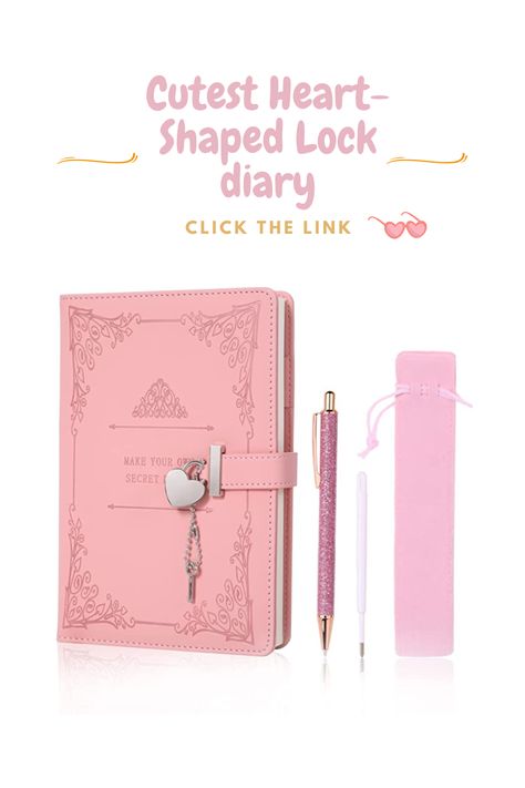 Gifts Tiktok, Personal Dairy, Teenage Gifts, Lock Diary, Princess School, Pretty School Supplies, Planner Writing, Teenager Gifts, Secret Diary