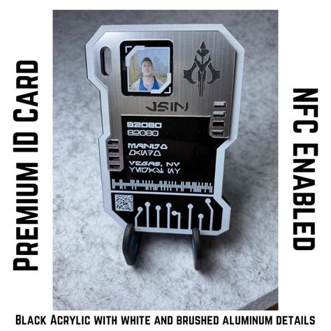 Premium Star Wars Galaxy's Edge NFC ID Card Batuu Cosplay Original Star Wars Cosplay NFC Enabled black/white - Etsy Australia Star Wars Font, Playhouse Ideas, Star Wars Galaxy's Edge, Galaxy's Edge, Black Acrylics, Adult Costumes, Etsy Australia, Star Wars, Black White