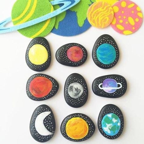 Storytelling Stones, Space Story, Space Unit, Diy Space, Story Stones, Paint Rocks, Space Activities, Sensory Stimulation, Stones Diy