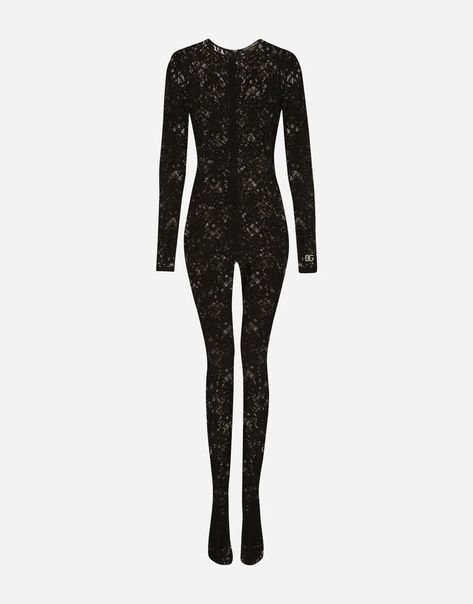 Black Lace Jumpsuit, Woman Dresses, Lace Jumpsuit, Long Sleeve Jumpsuit, Long Jumpsuits, Dresses Black, Dolce & Gabbana, Black Jumpsuit, Lace Sleeves