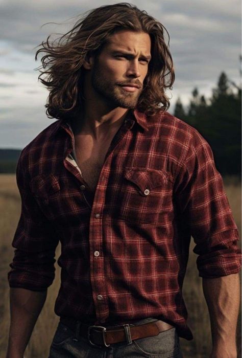 Male Character Inspiration Rugged, Straight Hair With Highlights, Men's Long Hairstyles Wavy, Long Hairstyle Men, Men Haircut Long, 70s Shag, Long Haircuts For Men, Beards Styles, Long Hairstyles For Men