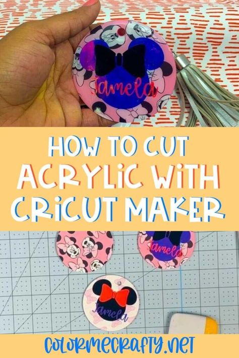 How To Cut Acrylic Sheets, How To Cut Acrylic, Make Keychains, Bedroom Crafts, Bullet Journal Notebook, Cricut Tutorials, Acrylic Sheets, Cricut Maker, Cricut Cut