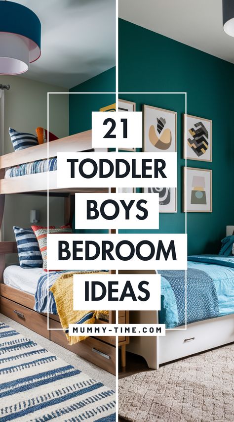 Looking to refresh your toddler’s room? Check out our Toddler Boy Bedroom Decor Ideas for creative inspiration! Whether you're going for a playful look with themed bedding or adding functional storage to keep things tidy, these ideas have you covered. Dive into these Toddler Boy Bedroom Decor Ideas and create a space that’s both fun and functional for your little adventurer. 🛏️🚂 Toddler Boy Accent Wall Bedroom Ideas, Kids Boys Room Ideas, Boy Bed Ideas, Toddler Bedrooms Boy, Boy Bedroom Color Ideas, Toddler Boy Room Inspiration, 2 Boys Room Ideas, Toddler Room Design Boy, Young Boy Room Ideas