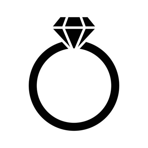 Diamond Ring Glyph Icon Wedding Ring Icon, Ring Vector, Dimond Ring, Apocalypse Character, The Long Dark, Ring Icon, Diamond Vector, Black Engagement Ring, Black Wedding Rings