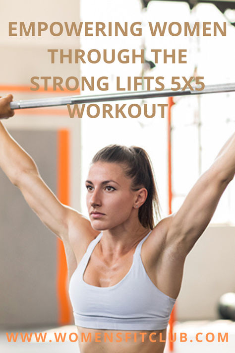 StrongLifts 5x5 workout for women: Build strength and confidence with this beginner-friendly strength training program. Focused on compound lifts like squats, bench presses, and deadlifts, this plan helps women gain muscle, improve endurance, and boost overall fitness. Perfect for those starting their lifting journey or looking for a structured program. How To Lift Heavy For Women, Lift Heavy Women Workout, Weight Lifting Program For Women, Lifting Schedule For Women, Weight Lifting Workouts For Women, 5x5 Workout, Weight Lifting Schedule, Stronglifts 5x5, Weightlifting For Beginners