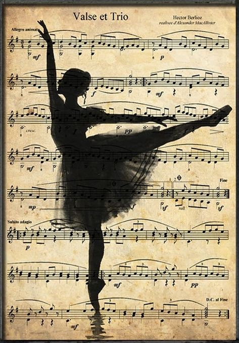 Dance Drawing, Drawing Dance, Ballerina Drawing, Dance Themes, Sheet Music Art, Dancing Drawings, Music Decor, A Level Art, Ballet Dancers