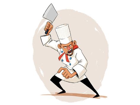 Master Chef by Phillip Rauschkolb Chef Character Design Illustration, Cook Character Design, Chef Character Design, Chef Illustration, Man Cartoon, Character Design Challenge, 2d Character, Affinity Designer, Master Chef