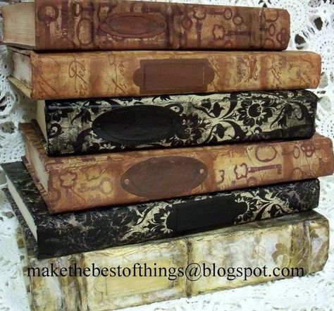 restyle your books into beautiful decor, crafts, how to, repurposing upcycling How To Age Books Diy, Altered Book Covers Ideas, How To Make Books Look Old, Diy Faux Books, Diy Vintage Book Cover, Vintage Book Covers Diy, Decoupage Books, Distressed Books, Diy Antique Books