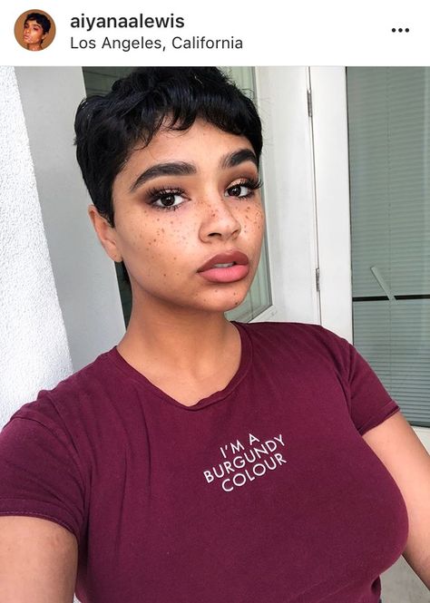 Aiyana Lewis curly short black pixie hair Aiyanna Lewis, Aiyana Lewis, Estilo Kylie Jenner, Cut Life, Short Curly Haircuts, Penteado Cabelo Curto, Short Natural Hair Styles, Curly Hair Cuts, Grunge Hair