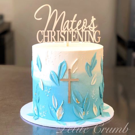 Baptismal Cake Design, Christening Cakes For Boys, Baptismal Cake Boy One Layer, Baptismal Cake Boy, Baptism Cake For Boy, Christening Cake For Boy, Baptismal Cake Boy Simple, Cake For Christening, Christening Cake Designs