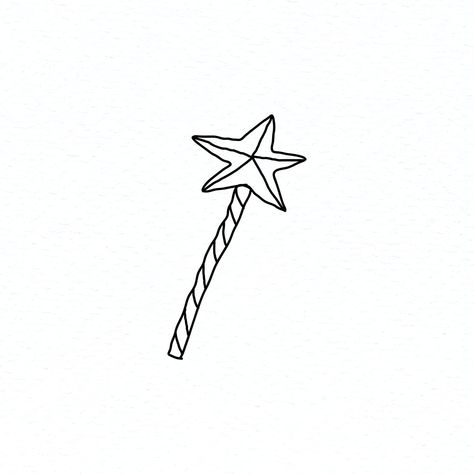 Black and white star fairy wand doodled on a white background vector | free image by rawpixel.com / nunny Fairy Wand Illustration, Magic Wand Doodle, Magic Wand Illustration, Popcorn Doodle, Fairy Doodle, Popcorn Vector, Cute Popcorn, Star Fairy, Black And White Stars