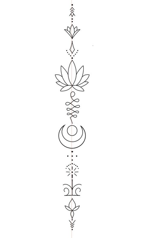 Spine Tattoos Stencil, Wiccan Tattoos For Women, Vertical Tattoos For Women, Leg Tattoo Stencil, Vertical Tattoo Design, Back Tattoo Designs For Women, Tattoo Espalda Mujer, Vertical Tattoo, Rose Tattoos For Women