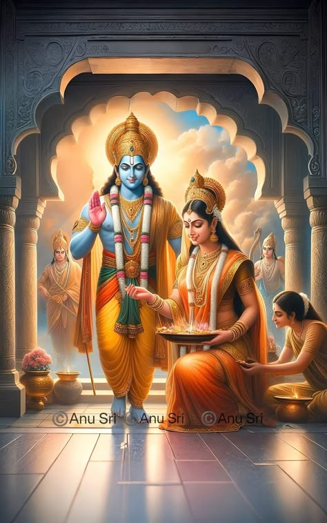 Rama Seetha, Ramadan Painting, Prabhu Ram, Shri Rama, Ram Images, Ram Ji Photo, Ram Sita Photo, Ambe Maa, Hanuman Video