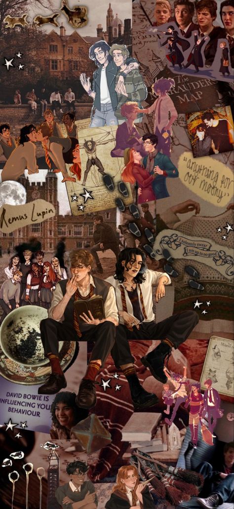 Marauders Fan Art Wallpaper Laptop, Harry Potter Wallpaper Marauder, Wolfstar Background, Marauders Wallpaper Iphone, Marauders Background, Jily Marauders, Marauders Wallpaper Aesthetic, The Marauders Wallpaper, Marauders Collage